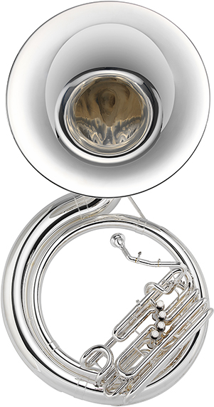 Jupiter BBb Fiberbrass Sousaphone Silver Bell JSP1010S 