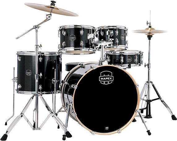 Mapex Mapex M Birch 6 Piece Rock Fusion Drum Kit Set And Hardware Pack Incl Drum Stool 