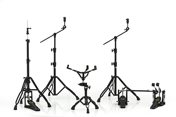 Armory 800 Black Plated Hardware Pack w/ Two Booms, Snare Stand, Hi-Hat Stand and Double Pedal