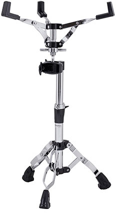 Armory Double Braced Snare Stand w/ Off Set Omni-Ball Snare Basket Adjuster - Chrome/Black