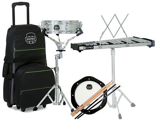 BACKPACK SNARE DRUM/PERCUISSION KIT, ROLLING BAG