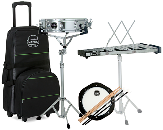 BACKPACK SNARE DRUM/PERCUISSION KIT, ROLLING BAG